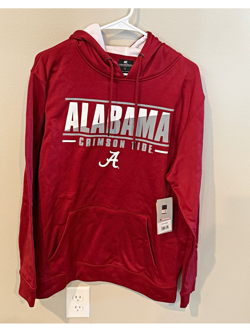 Colosseum Alabama Crimson Tide Men's Size L Pullover Hoodie Red White